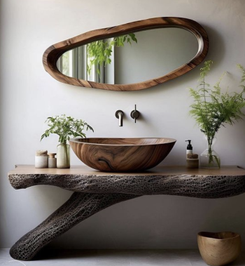 wooden-sink